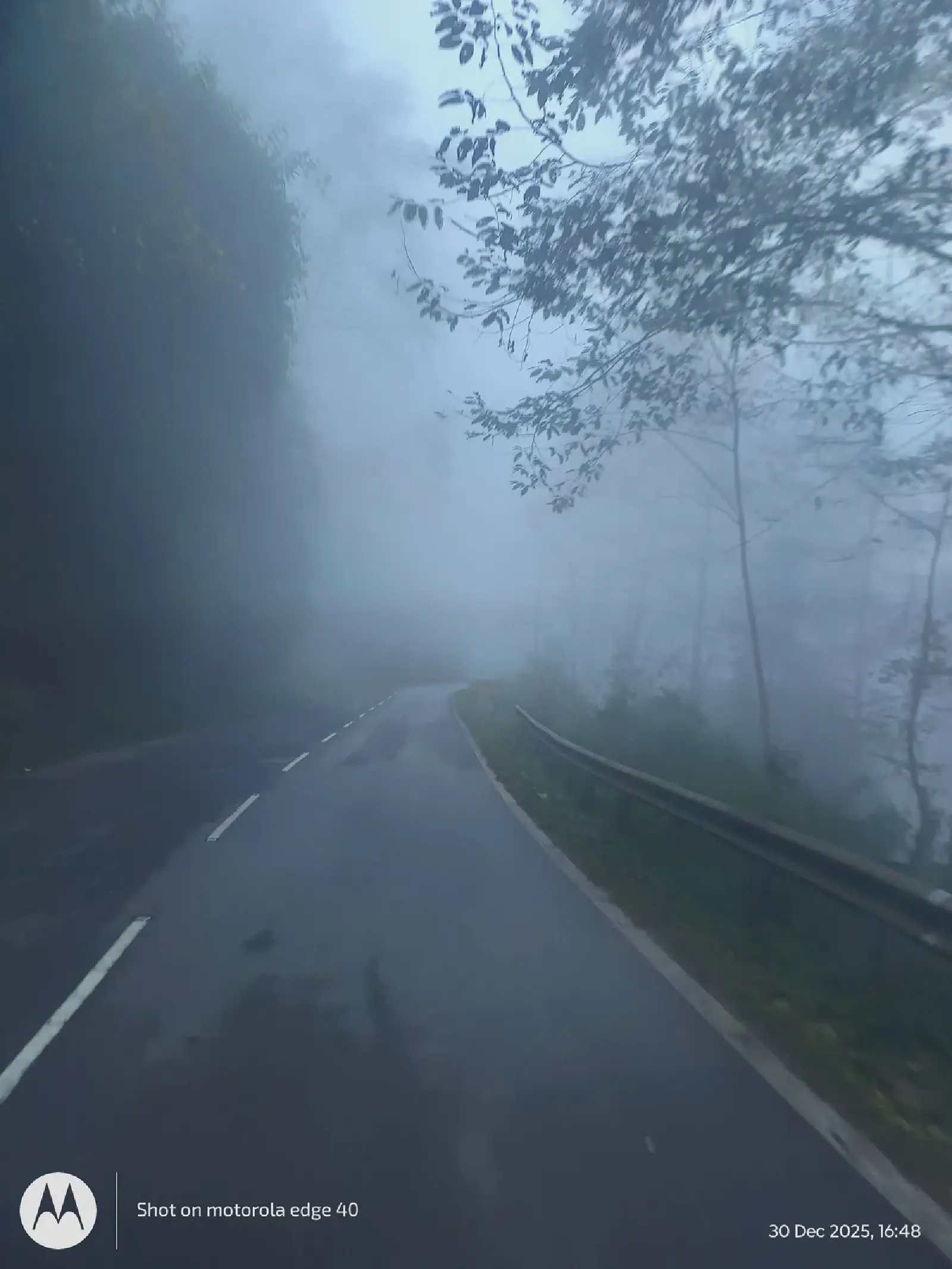 Clouds descending on the roads