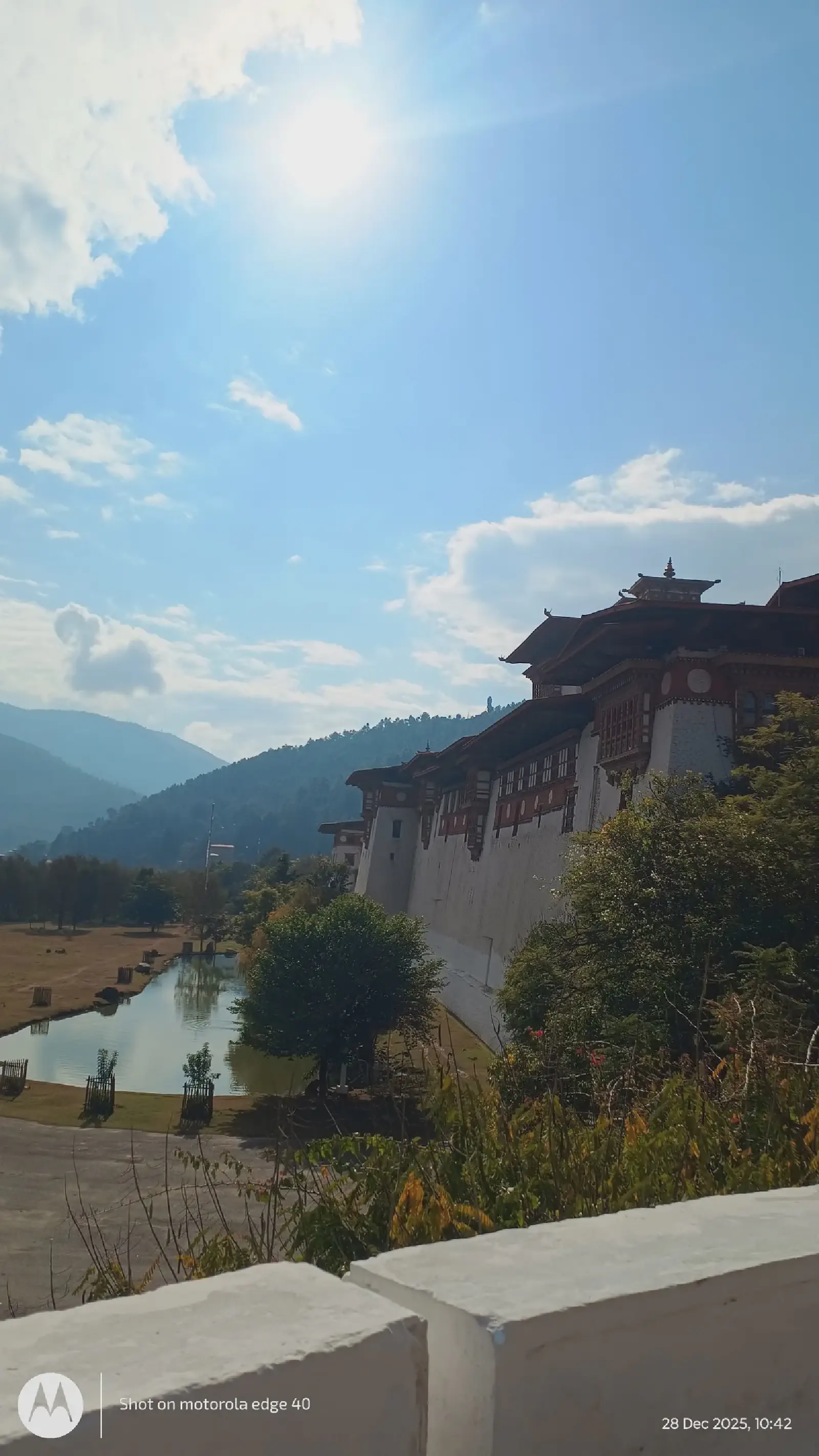 The serene inner courtyard
