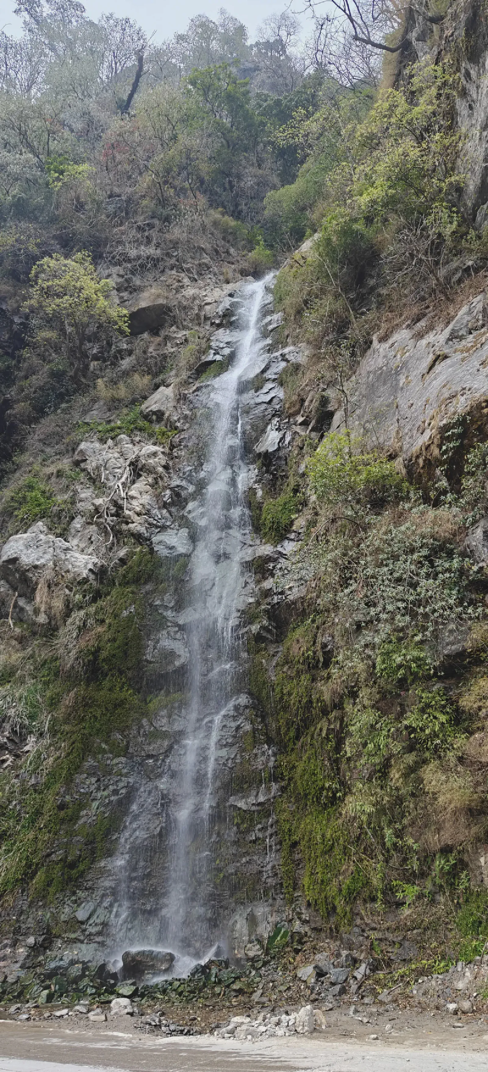 Waterfalls weeping down the valleys