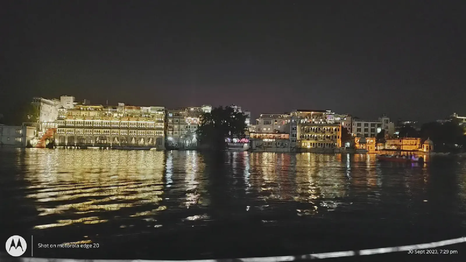Nightfall over Lake Pichola, a truly magical sight.